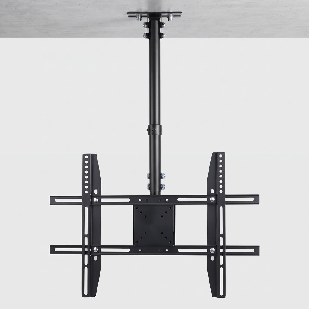Support TV Plafond Orientable et Inclinable – 26 à 65 Pouces, Hauteur Réglable 57-97 cm, 30 kg