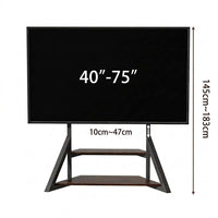 Support TV sur Pied 40-75" – Roulettes Amovibles, Hauteur Réglable, Charge 80 kg, Écran 40 à 75 Pouces