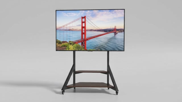 Support TV sur Pied à Roulettes 65-100" – Hauteur Réglable, Charge 100 kg, Écran 65 à 100 Pouces